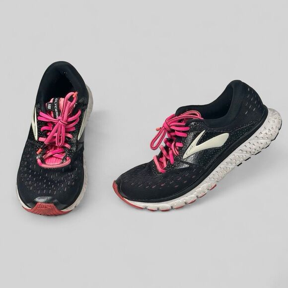 Brooks Womens Glycerin 16 Running Shoes Black 1202781B070 Lace Up Low Top 7 B - Picture 1 of 16